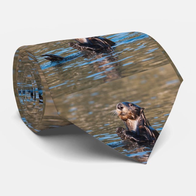 Sunny Sea Otter Neck Tie (Rolled)