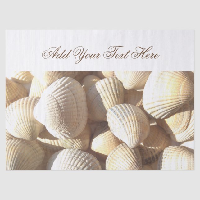 Sunny Seashells Collection, Summer Beach, Tissue Tissue Paper (Front)