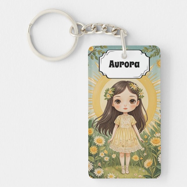 Sunny Serenade Personalized Keychain (Front)