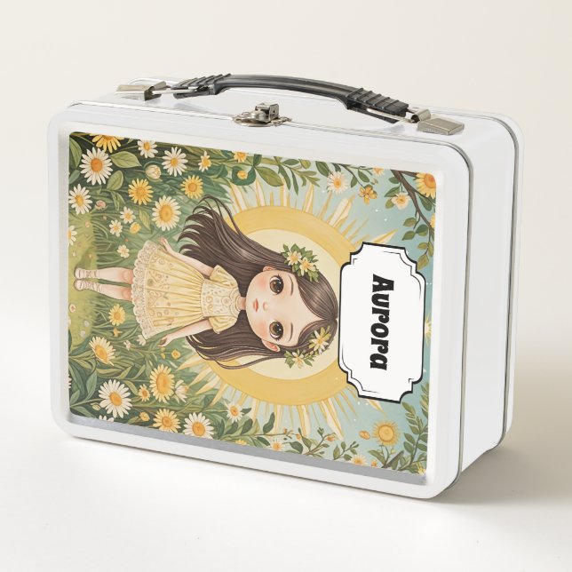 Sunny Serenade Personalized Metal Lunch Box (Front)