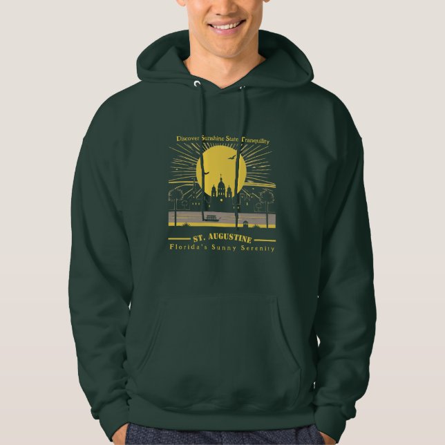 Sunny Serenity: St. Augustine Florida Hoodie (Front)