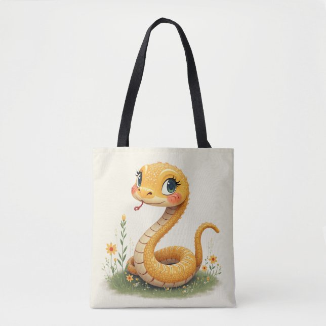 Sunny Serpentine Tote Bag (Front)