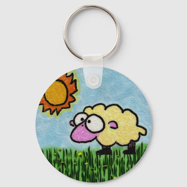 Sunny Sheep Keychain (Front)
