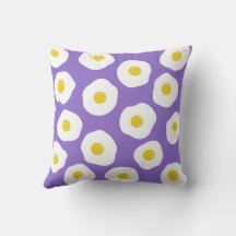 Sunny Side Purple Throw Pillow