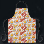 Sunny Side Up & Crispy – Watercolor Eggs and Bacon Apron<br><div class="desc">This fun and nostalgic pattern features watercolor-style fried eggs and crispy bacon,  capturing the energy of a hearty diner breakfast. Ideal for retro kitchens,  brunch lovers,  or anyone who starts the day sunny side up.</div>