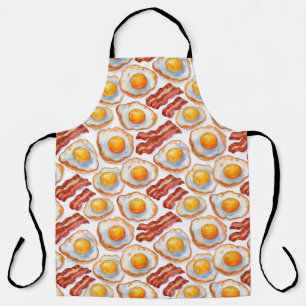 Sunny Side Up & Crispy – Watercolor Eggs and Bacon Apron