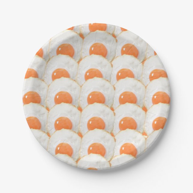 Sunny Side Up Eggs Paper Plates (Front)