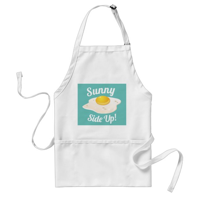 Sunny Side Up Fried Egg Breakfast Adult Apron (Front)