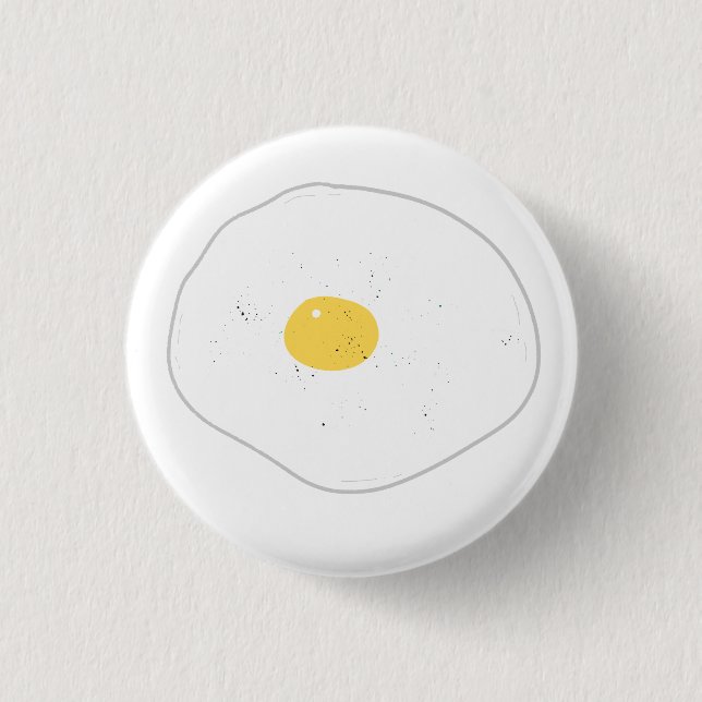 Sunny Side Up Fried Egg Breakfast Gift Button (Front)