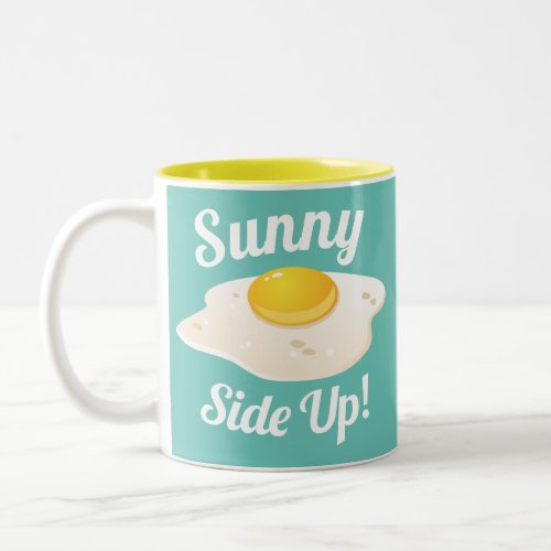 Sunny Side Up Fried Egg Breakfast Two_Tone Coffee Mug