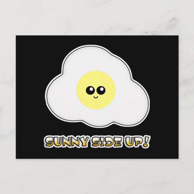 Sunny Side Up Kawaii Egg Postcard (Front)