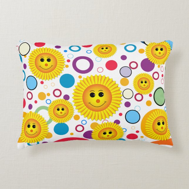 Sunny Smiles Accent Pillow (Front)