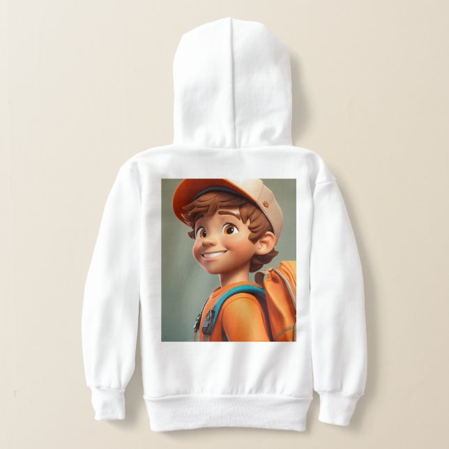 Sunny Smiles: Adventures of an 8-Year-Old Joyful  Hoodie (Laydown Back)