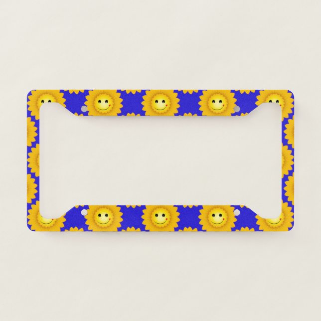 Sunny Smiles and Happy Days, License Plate Frame (Front)