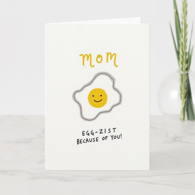 Sunny Smiley Mom Illustration Card (Front)
