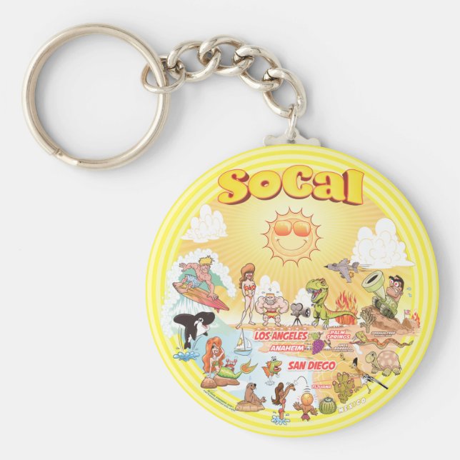 Sunny SoCal Keychain (Front)