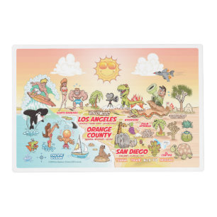 Sunny SoCal Laminated Placemat