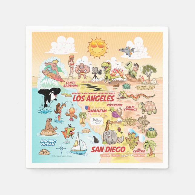 Sunny SoCal Napkins (Front)