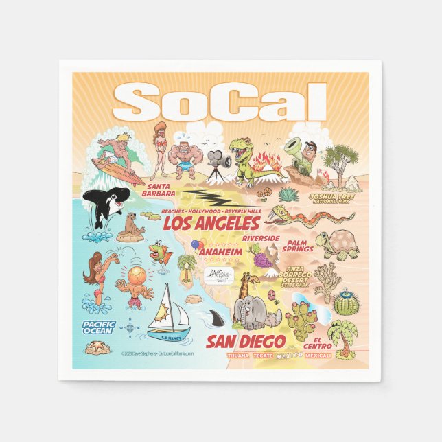 Sunny SoCal Napkins (Front)
