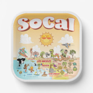 Sunny SoCal Paper Plates