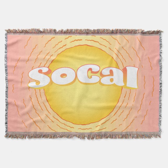 Sunny SoCal Throw Blanket (Front)