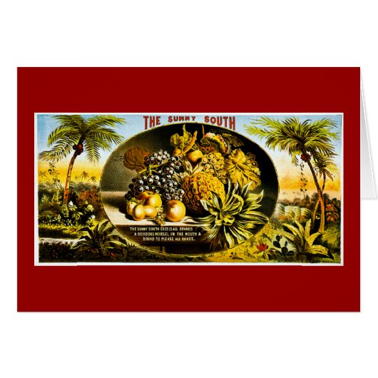 Sunny South 1874 Vintage Cigar Label (Front Horizontal)