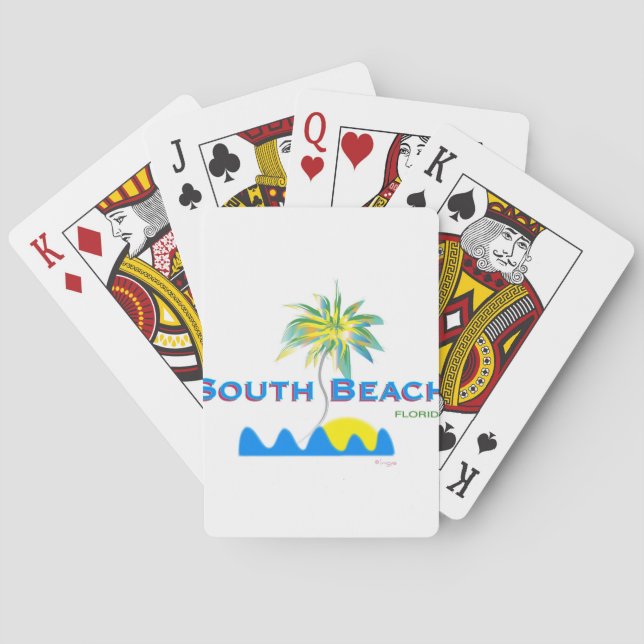 Sunny South Beach, Florida Poker Cards (Back)