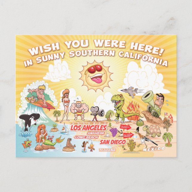 Sunny Southern California Postcard (Front)
