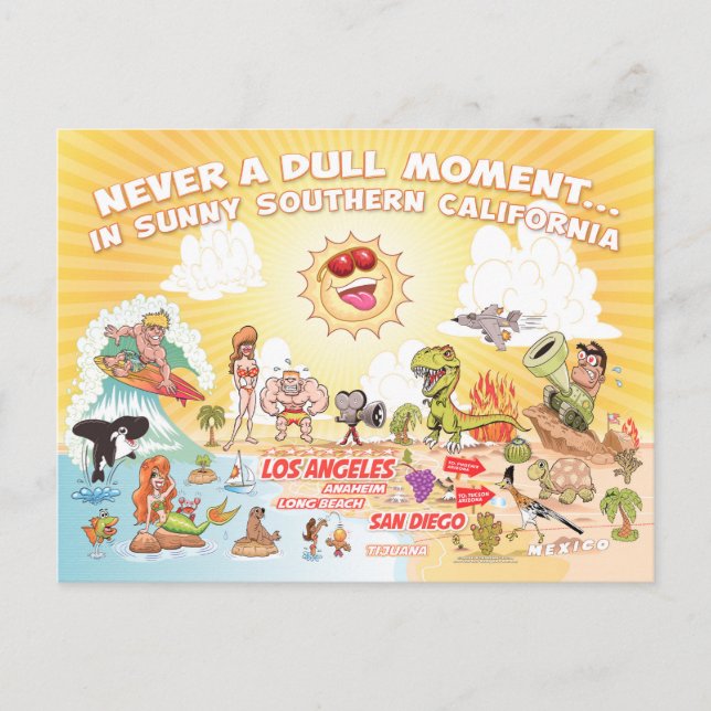 Sunny Southern California Postcard (Front)