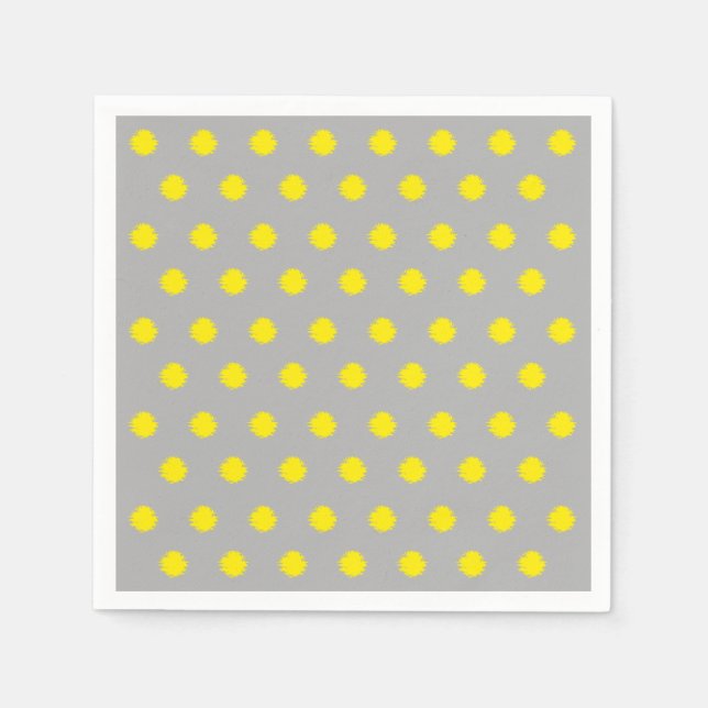 Sunny Splatter Polka Dot Pattern Napkins (Front)