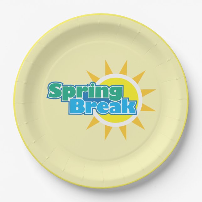Sunny Spring Break- Paper Plates (Front)