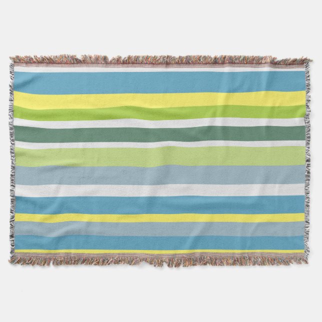 Sunny Stripes Throw Blanket (Front)