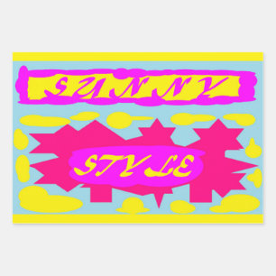 SUNNY STYLE DESIGN PINK LEMON BLUE WRAPPING PAPER SHEETS
