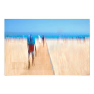 Sunny Summer Beach colourful Ocean Sun Summer Sea  Photo Print