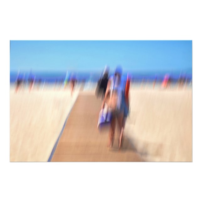 Sunny Summer Beach colourful Ocean Sun Summer Sea  Photo Print (Front)