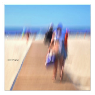 Sunny Summer Beach colourful Ocean Sun Summer Sea  Photo Print