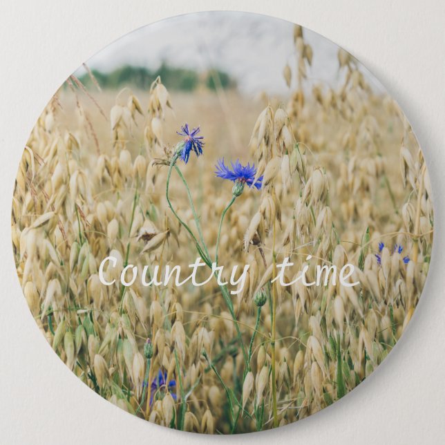 Sunny summer fields button (Front)
