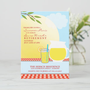 Sunny Summer Picnic Party Invitations