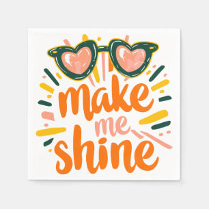 Sunny Summer Shine Lettering Napkins
