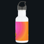 sunny summer water bottle<br><div class="desc">Customize your home with bright orange & pink and a pair of flip flops.</div>
