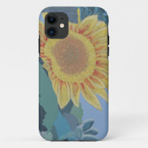 Sunny Summer Yellow Sunflower modern abstract iPhone 11 Case