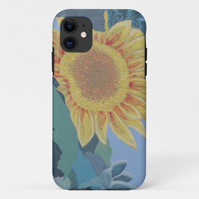 Sunny Summer Yellow Sunflower modern abstract Case-Mate iPhone Case (Back)