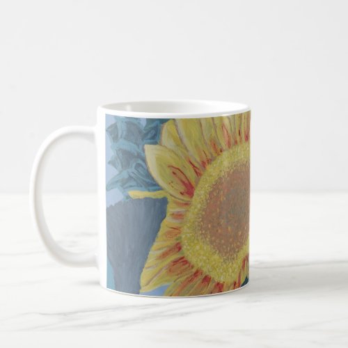 Sunny Summer Yellow Sunflower modern abstract Coffee Mug