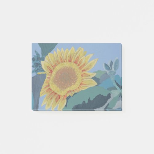 Sunny Summer Yellow Sunflower modern abstract Post_it Notes
