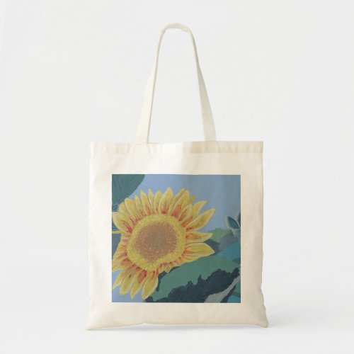 Sunny Summer Yellow Sunflower modern abstract Tote Bag