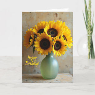 Sunny Sunflower Birthday Card