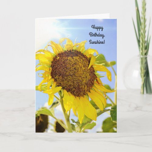 Sunny Sunflower Birthday Sunshine Card