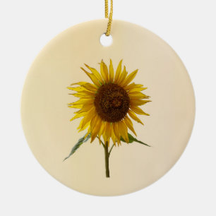Sunny Sunflower Ceramic Ornament