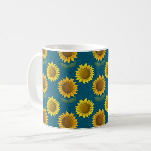 Sunny sunflower coffee mug