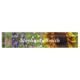 Sunny Sunflower Desk Name Plate